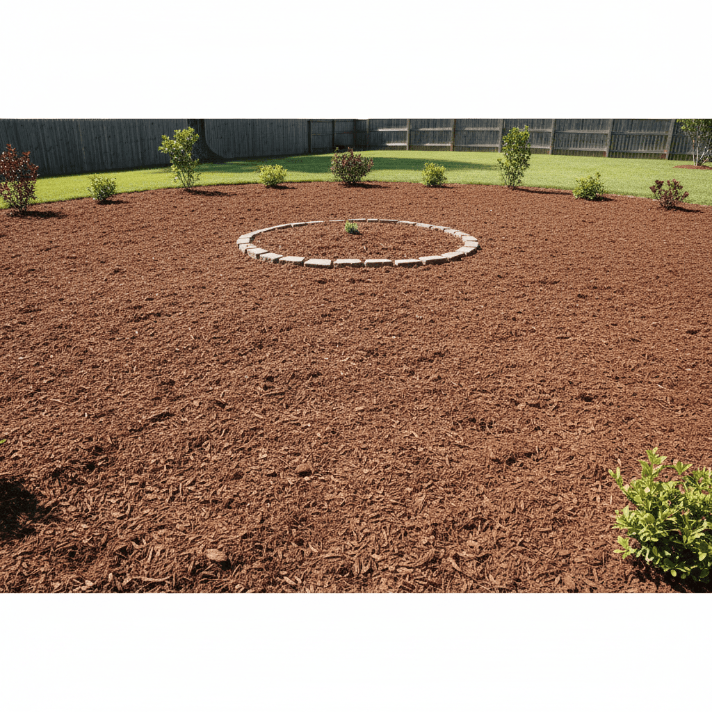 Clean yard after debris removal and landscaping