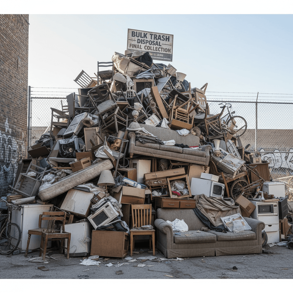 Furniture and household items ready for hauling