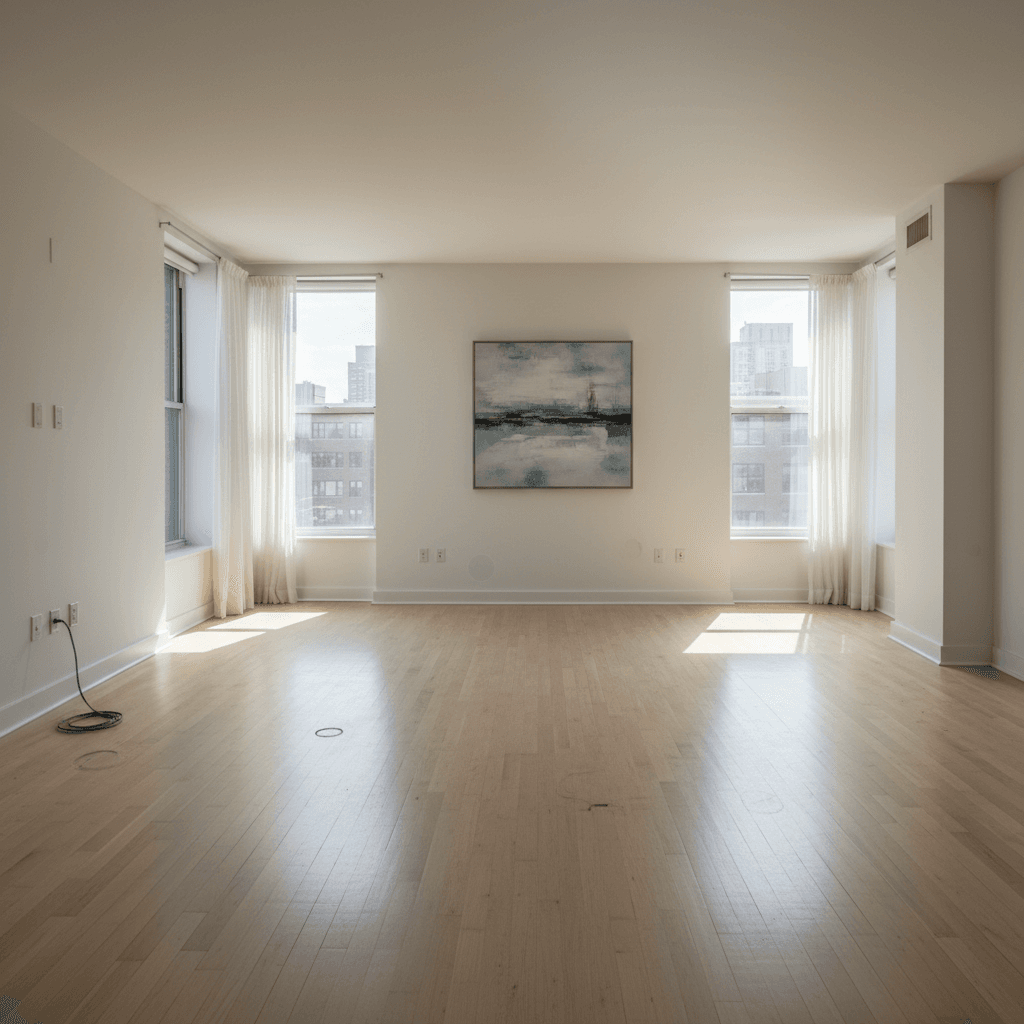 Complete furniture removal before and after