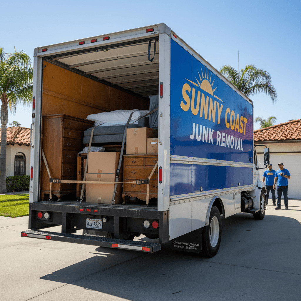 Full truck load from furniture removal job